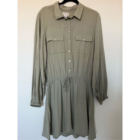 NWT L Space Amelia Dress Olive Green - Picture 4 of 10